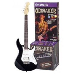 Guitarra Paquete de , amplificador y accesorios, caratula blanca color Negro