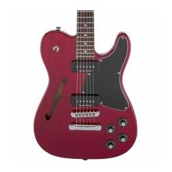 Guitarra Jim Adkins JA-90 Telecaster Thinline - Crimson Red Transparent