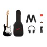 Guitarra Paquete Stratocaster Affinity Mustang Micro Series, Black