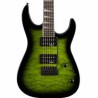 Guitarra JS Series Dinky JS20 DKQ 2PT, Amaranth Fingerboard, Transparent Green Burst
